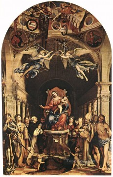 santos - Virgen con el Niño y los Santos 1516 Renacimiento Lorenzo Lotto